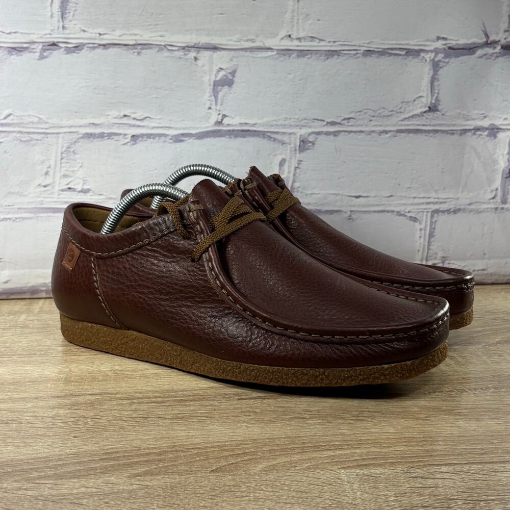 Clarks Shacre II Run Wallabee Brown Leather Lace Up Shoes Men's 9.5 Moccasin